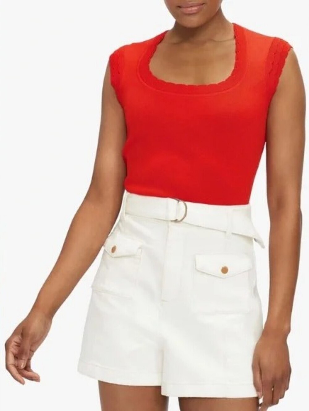 Ted Baker Sleeveless Scalloped Top Size 4/L